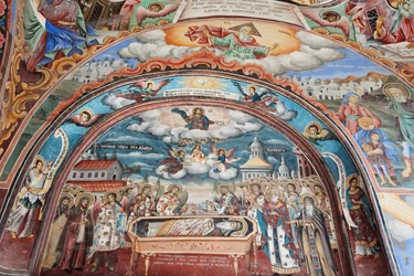 Paintings by Zahari Zograf on the Outer Walls of the Rila Monastery
